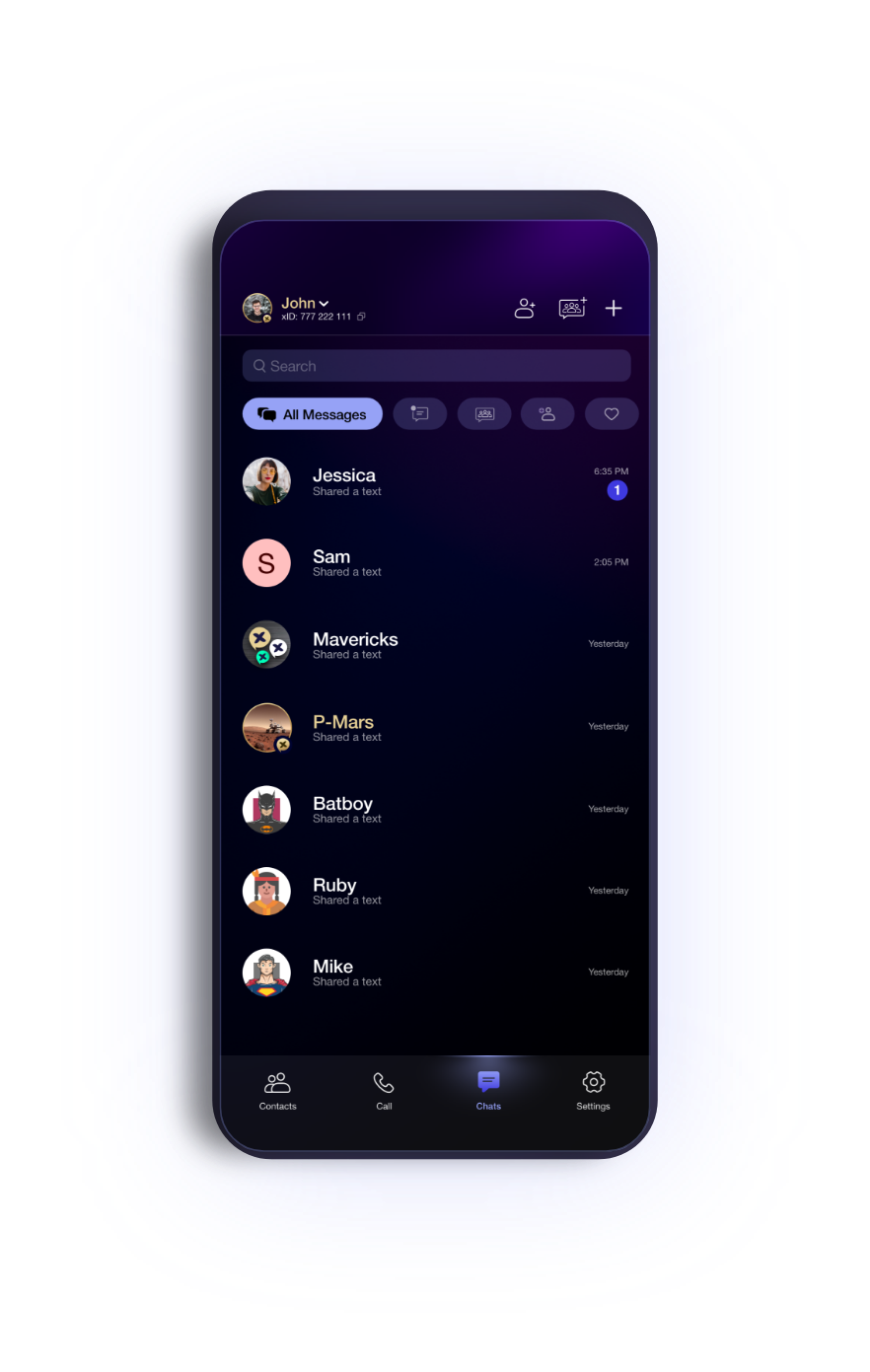xPal secure messenger on mobile